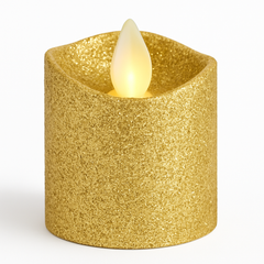Gold Glitter LED Votive Candle