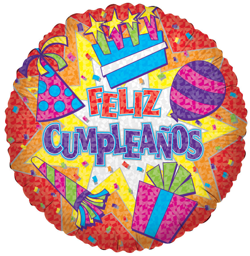 Feliz Cumpleanos Burst Balloon