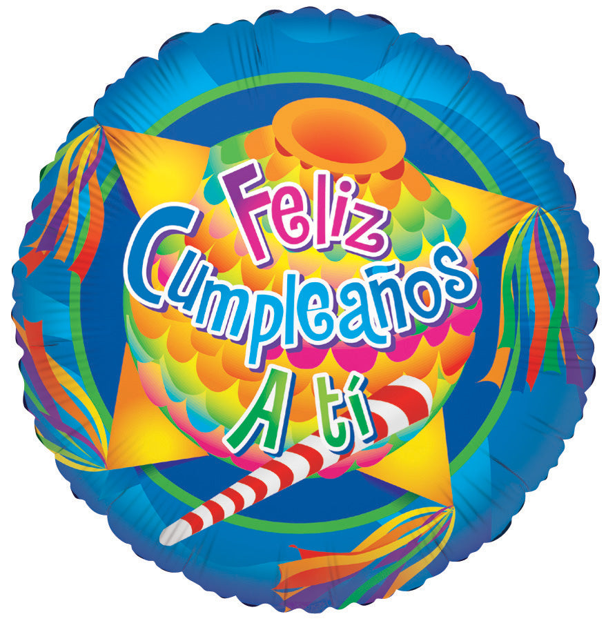 Feliz Cumpleanos Ti Pinata Balloon