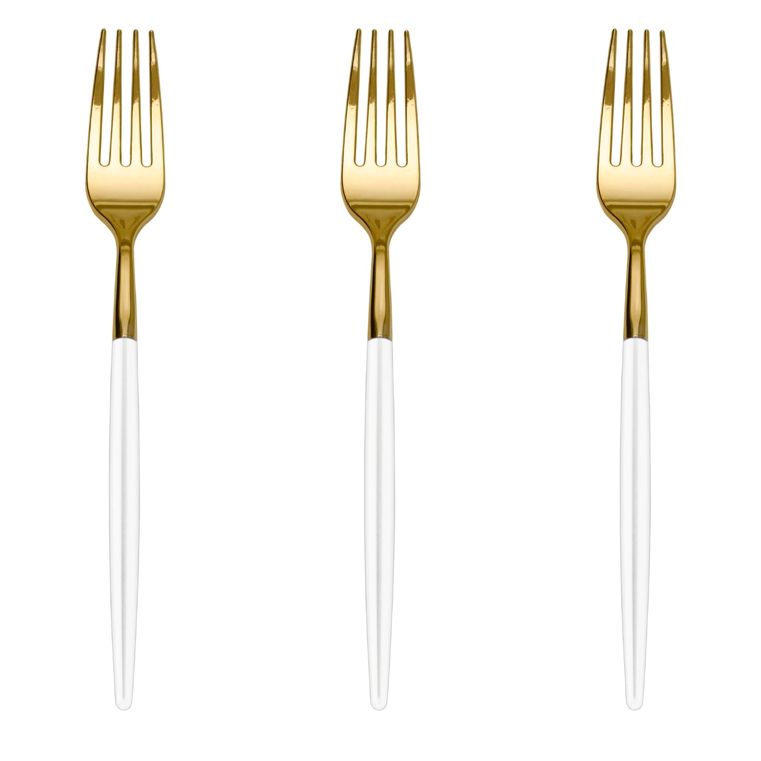 Trendables Forks Ivory/Gold | 20 Count