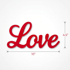 "Love" Script MDF Sign for Valentine's Day Decor