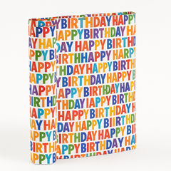 Multicolour "Happy Birthday" Gift Wrapping Paper, 2.6-ft Roll