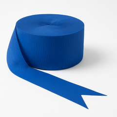 Royal Blue Crepe Streamer Roll - 81 Feet