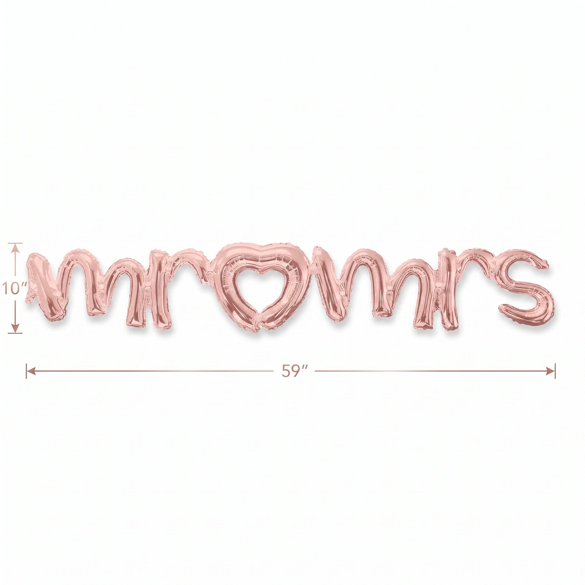 Rose Gold "Mr & Mrs" Foil Balloon Banner