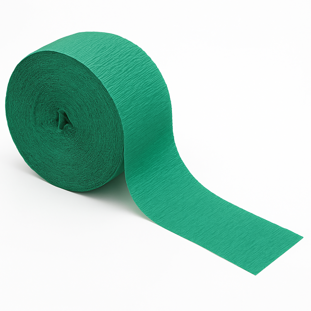 Festive Green Crepe Streamer - 81ft