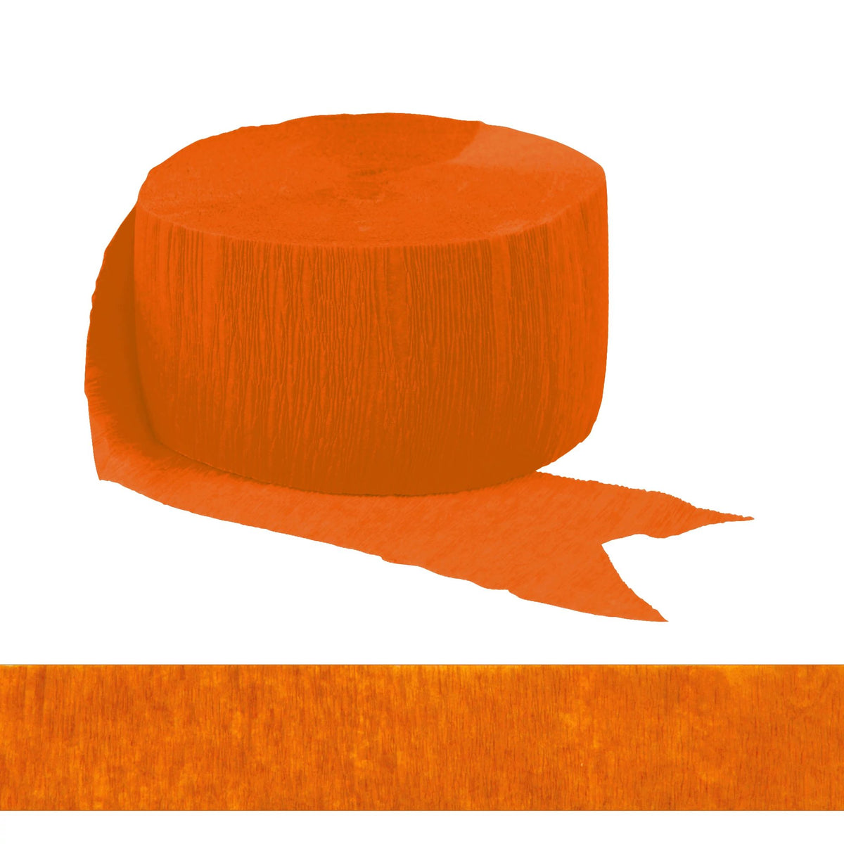 Orange Crepe Streamer - 81 ft.