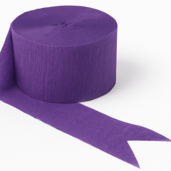 Vibrant Purple Crepe Paper Streamer - 81ft