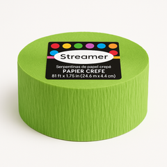 Kiwi Green Crepe Streamer - 81ft
