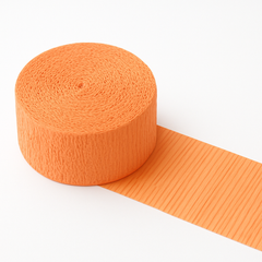 Peach Crepe Paper Streamer, 81ft - Perfect for Parties