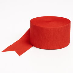 Vibrant Red Crepe Streamer Roll