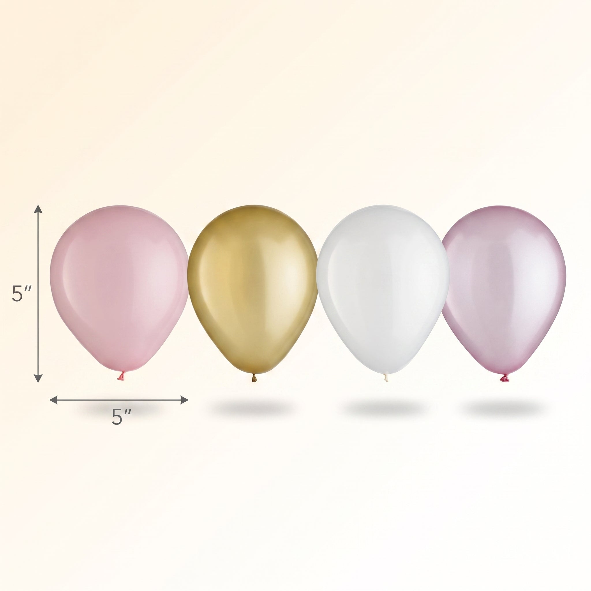 Pastel Pink Latex Balloon Assortment, 5-Inch, 25-Pack