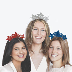 Patriotic Stars Assorted Party Headbands | 3 Count