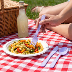 Lavender Heavyweight Plastic Cutlery Set - 7.5 in. - 24 Count