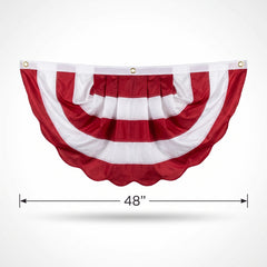 Canada Day Red and White Hanging Bunting Banner - 48 Inch