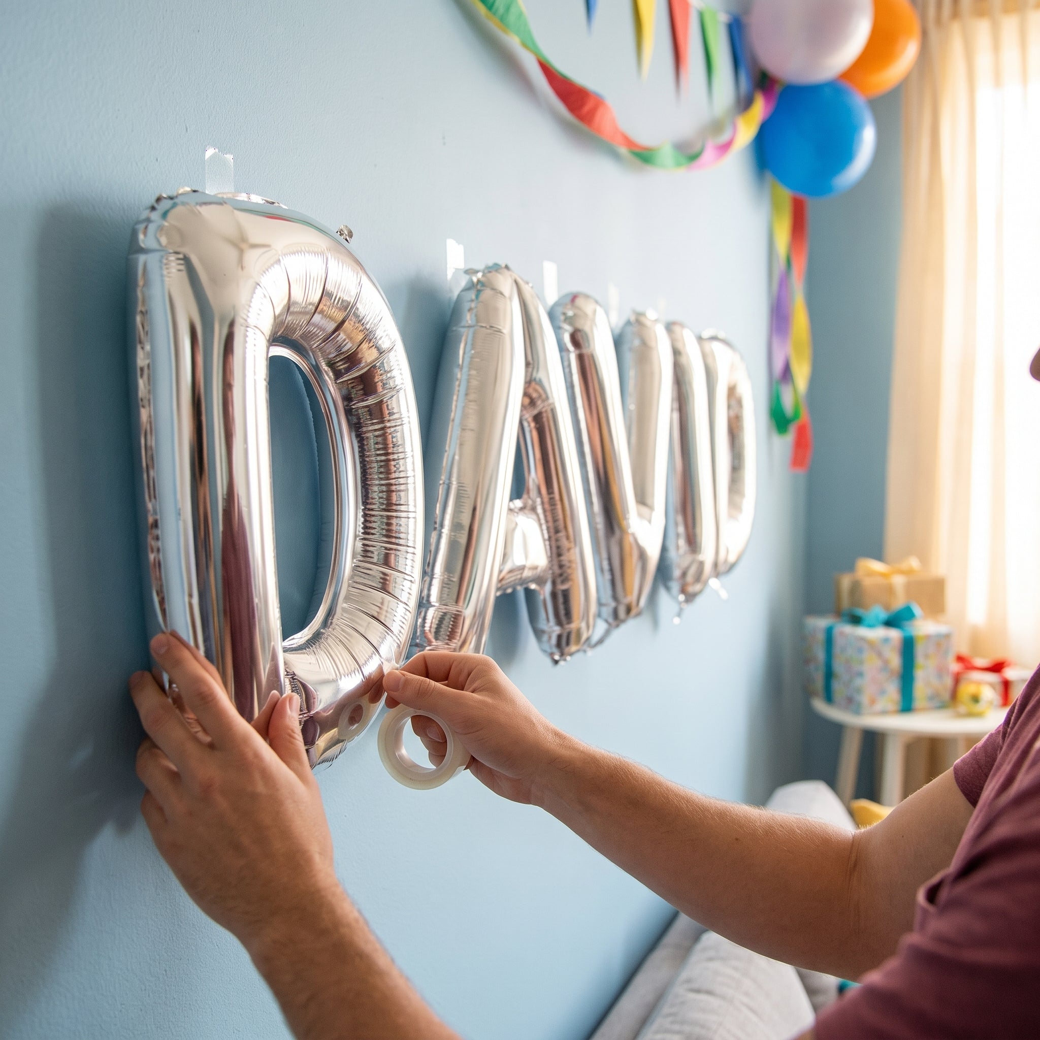 Silver Foil Mylar Balloon Letter "D" - Air Filled