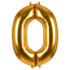 Gold Number 0 Foil SuperShape Balloon
