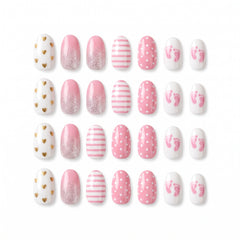 "It's a Girl" Baby Shower Faux Nails Set