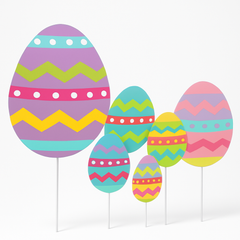 Easter Egg Yard Sign Set ‚Äì Colorful Outdoor Decorations, 5-Piece
