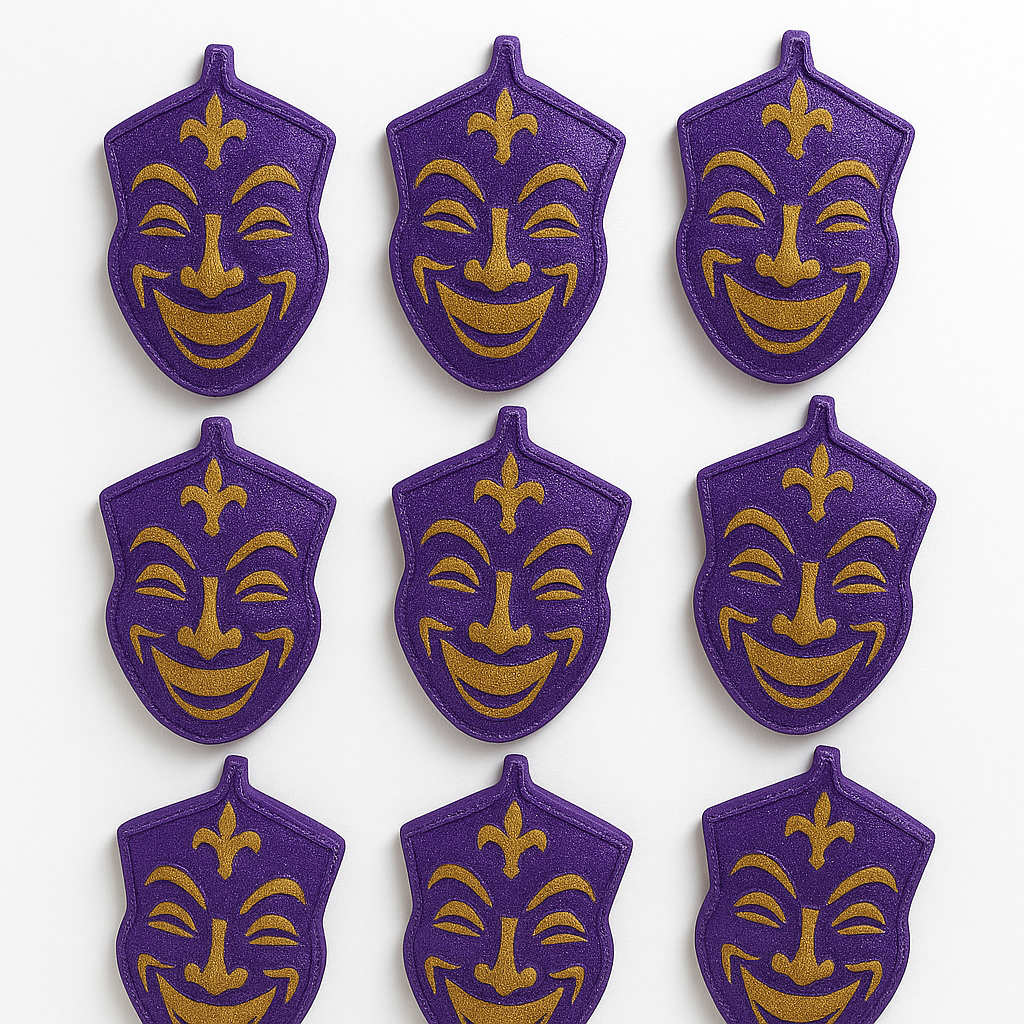3D Glittered Comedy Masquerade Wall Decor