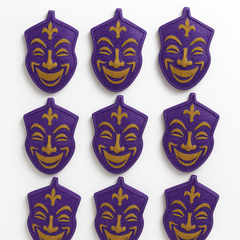 3D Glittered Comedy Masquerade Wall Decor