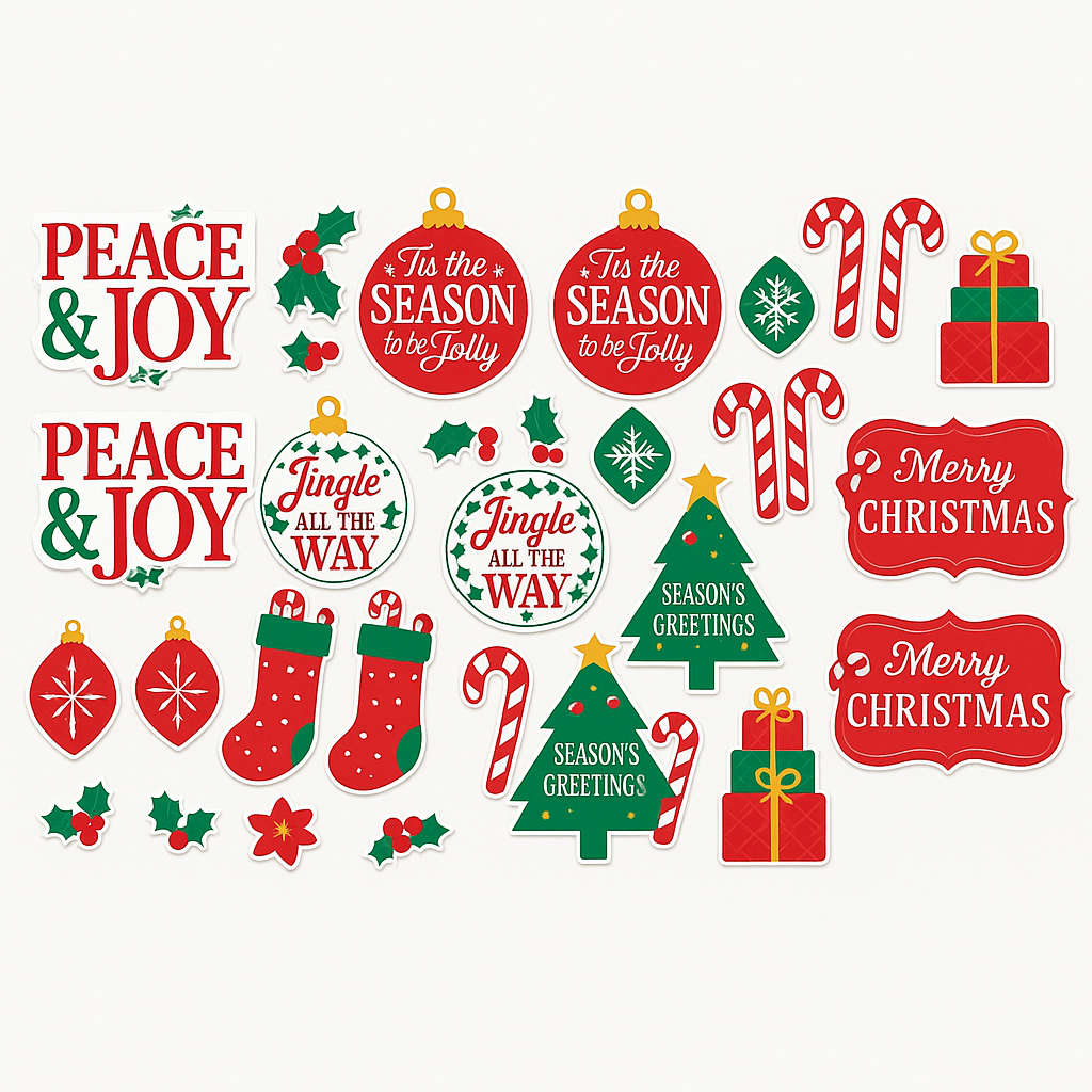 Festive Christmas Cutout Decoration Pack