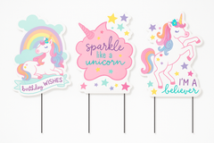 Enchanted Unicorn Birthday Yard Sign