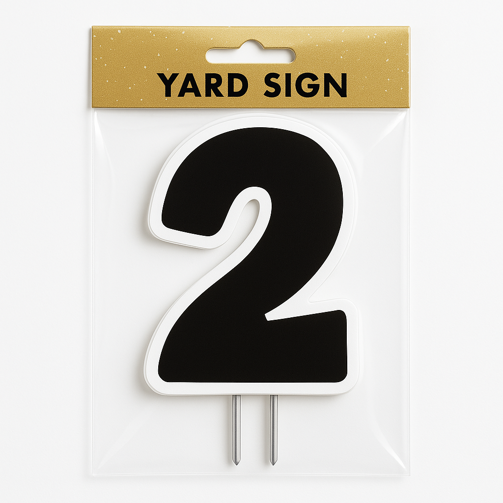 Gold Number 6 Yard Sign - Perfect for Every Celebration