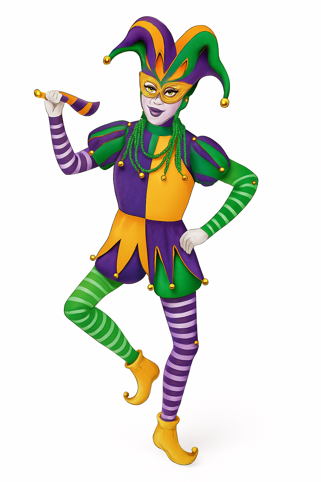 Large Jointed Jester Cutout for Masquerade D√©cor