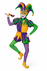 Large Jointed Jester Cutout for Masquerade D√©cor
