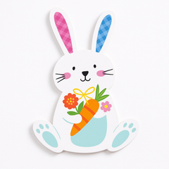 Cheerful Easter Bunny Wall Decoration with Carrot