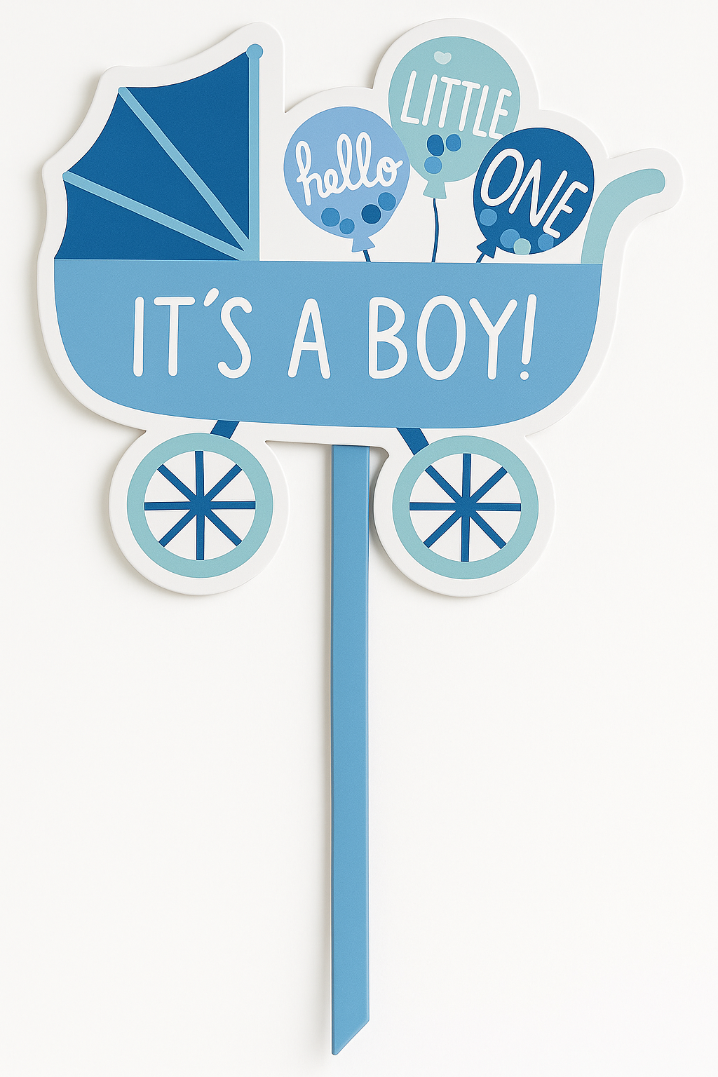 "It's a Boy" Stroller-Shaped Yard Sign for Baby Shower