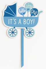 "It's a Boy" Stroller-Shaped Yard Sign for Baby Shower