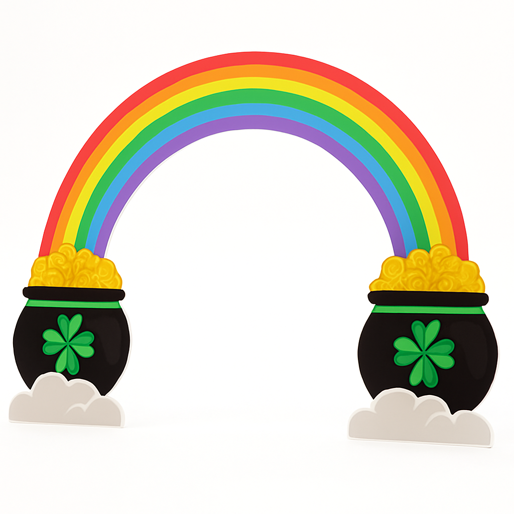 Vibrant Rainbow Arch Lawn Sign