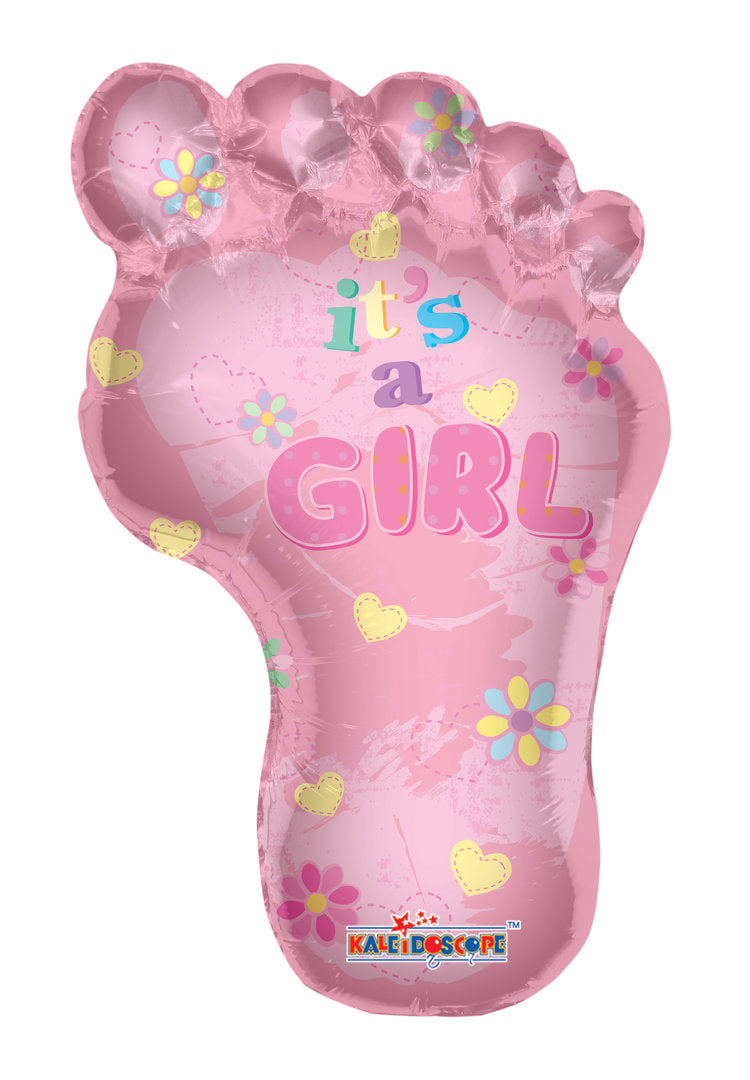 Baby Girl Footprint Shape Balloon