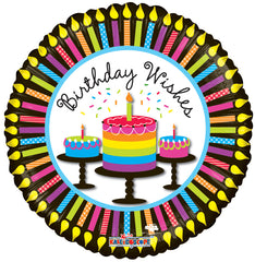 Happy Birthday Cupcake & Candles Balloon