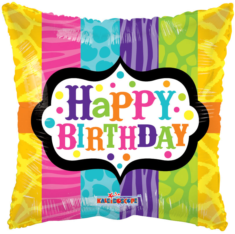 Happy Birthday Animal Print Balloon