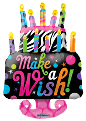 Make A Wish Cake Shape Balloon