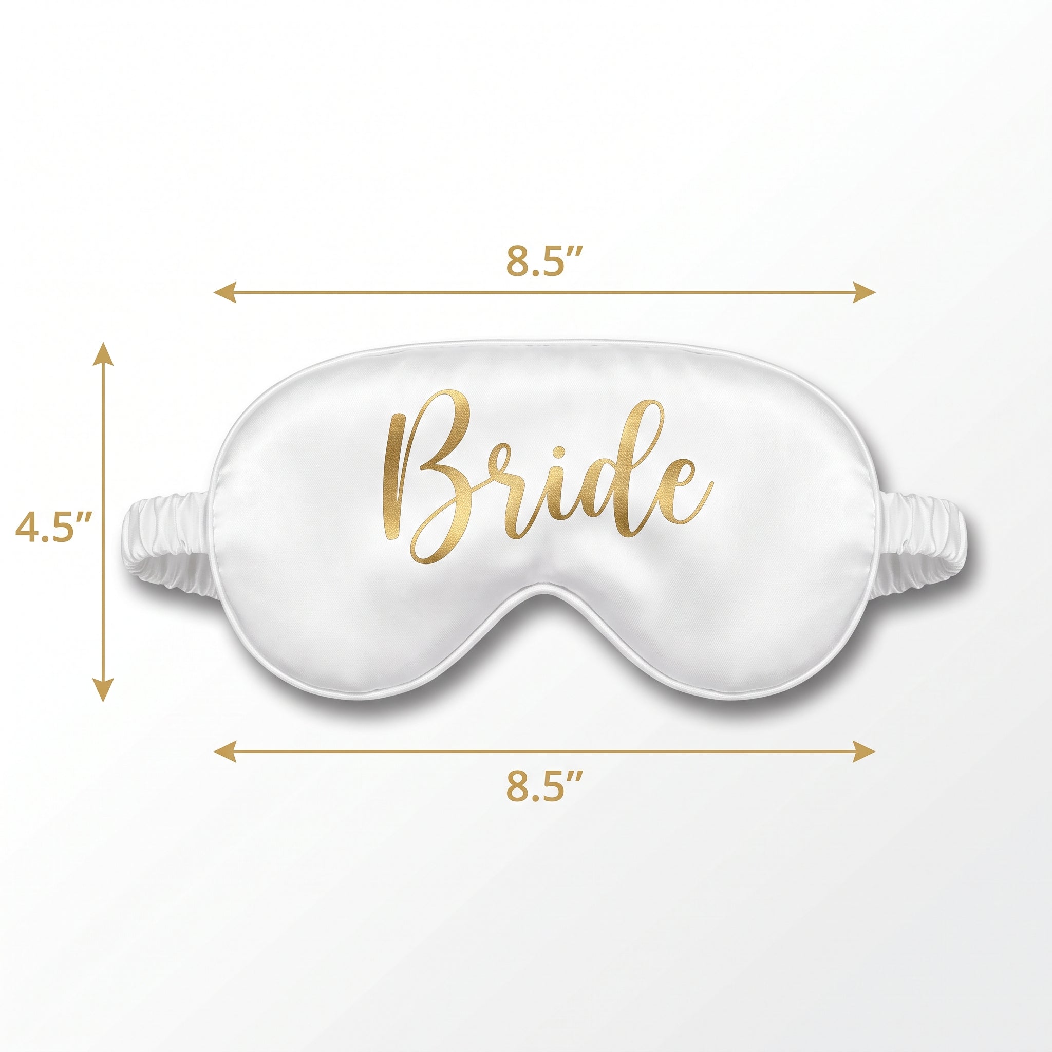 Elegant Bride Sleep Eye Mask with Gold Script