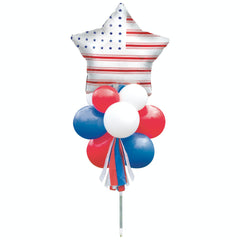 Peppy Patriotic Foil & Latex Balloon Yard Sign Kit