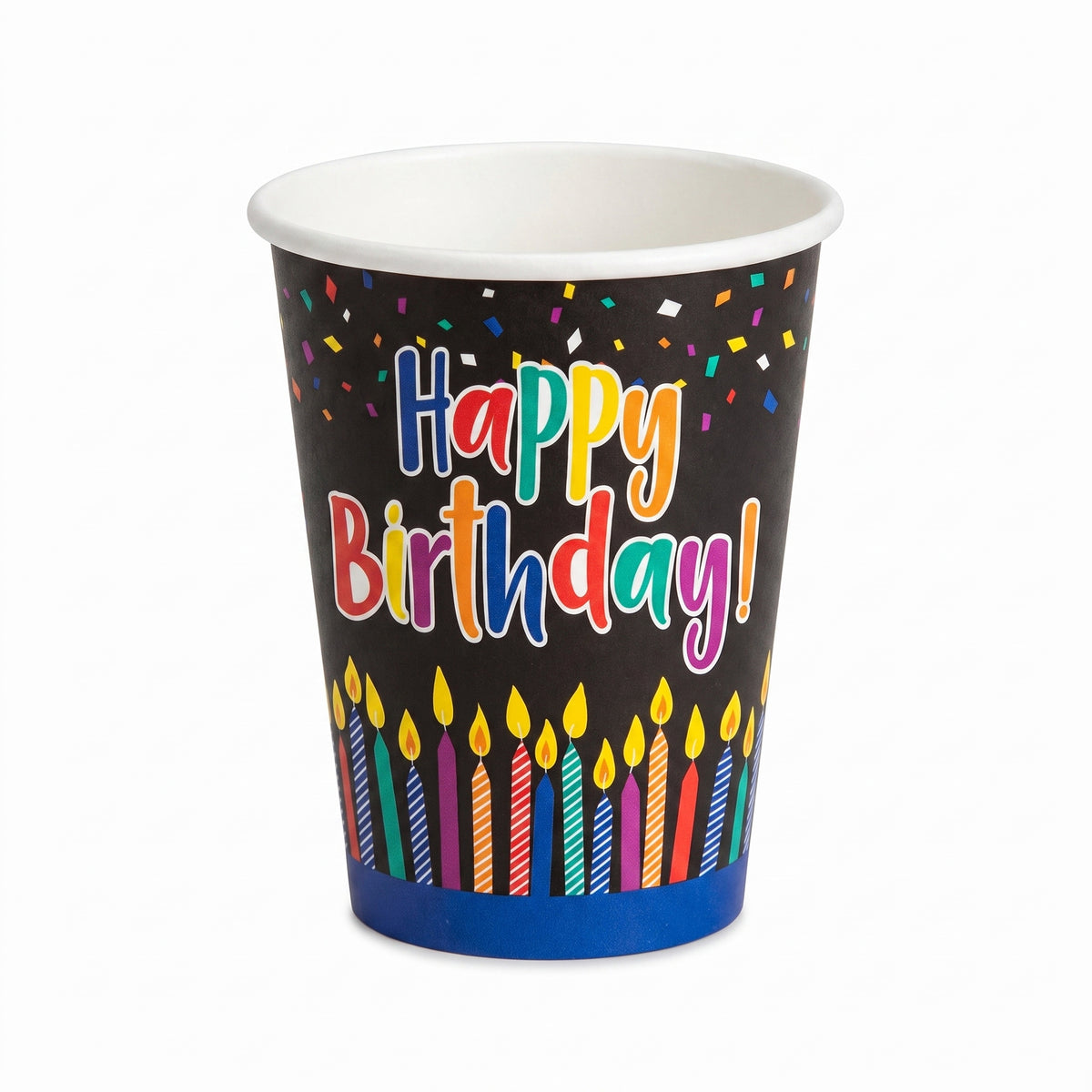 Colorful Birthday Candles 9 oz. Paper Cups