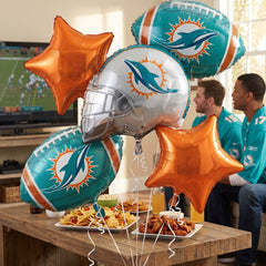 Miami Dolphins NFL Foil Balloon Bouquet