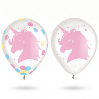 Enchanted Unicorn Confetti Latex Balloons, 12-Inch, 6-Pack