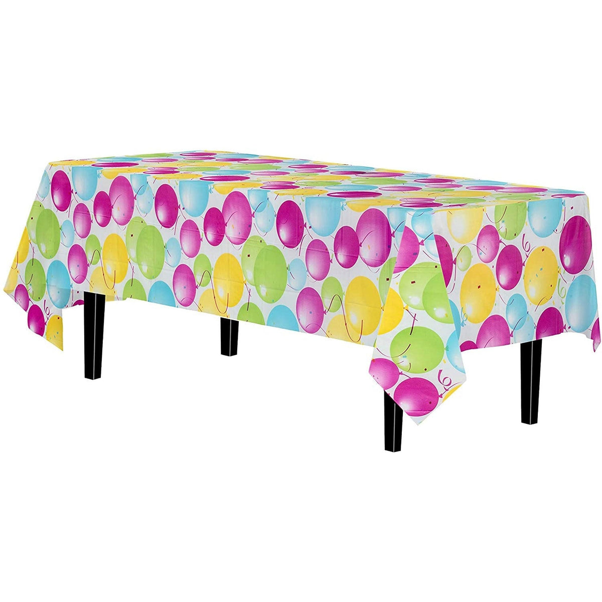 Balloon Print Plastic Table Covers | 6 Pack