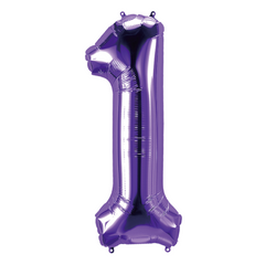 34" Purple Number 1 Balloon