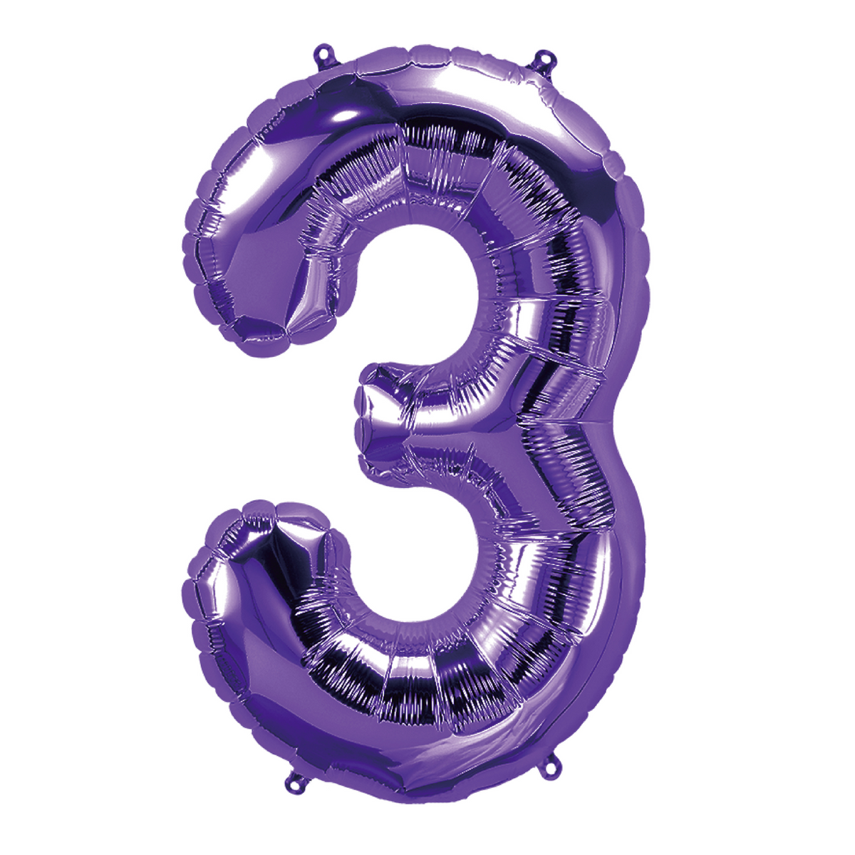 34" Purple Number 3 Balloon