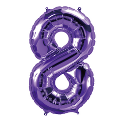 34" Purple Number 8 Balloon