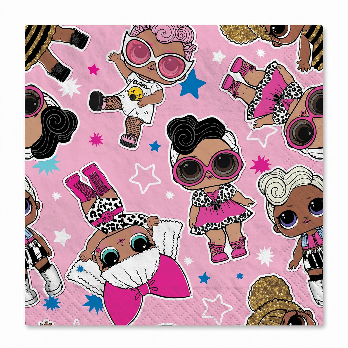 LOL Surprise! Together 4EVA Beverage Napkins - 16 Pack - 5 In. X 5 In.