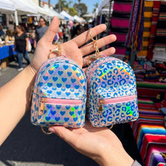 Mini Iridescent Backpack Keychain - Assorted Designs