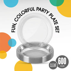 7 in. Clear Plastic Plates | Case of 600