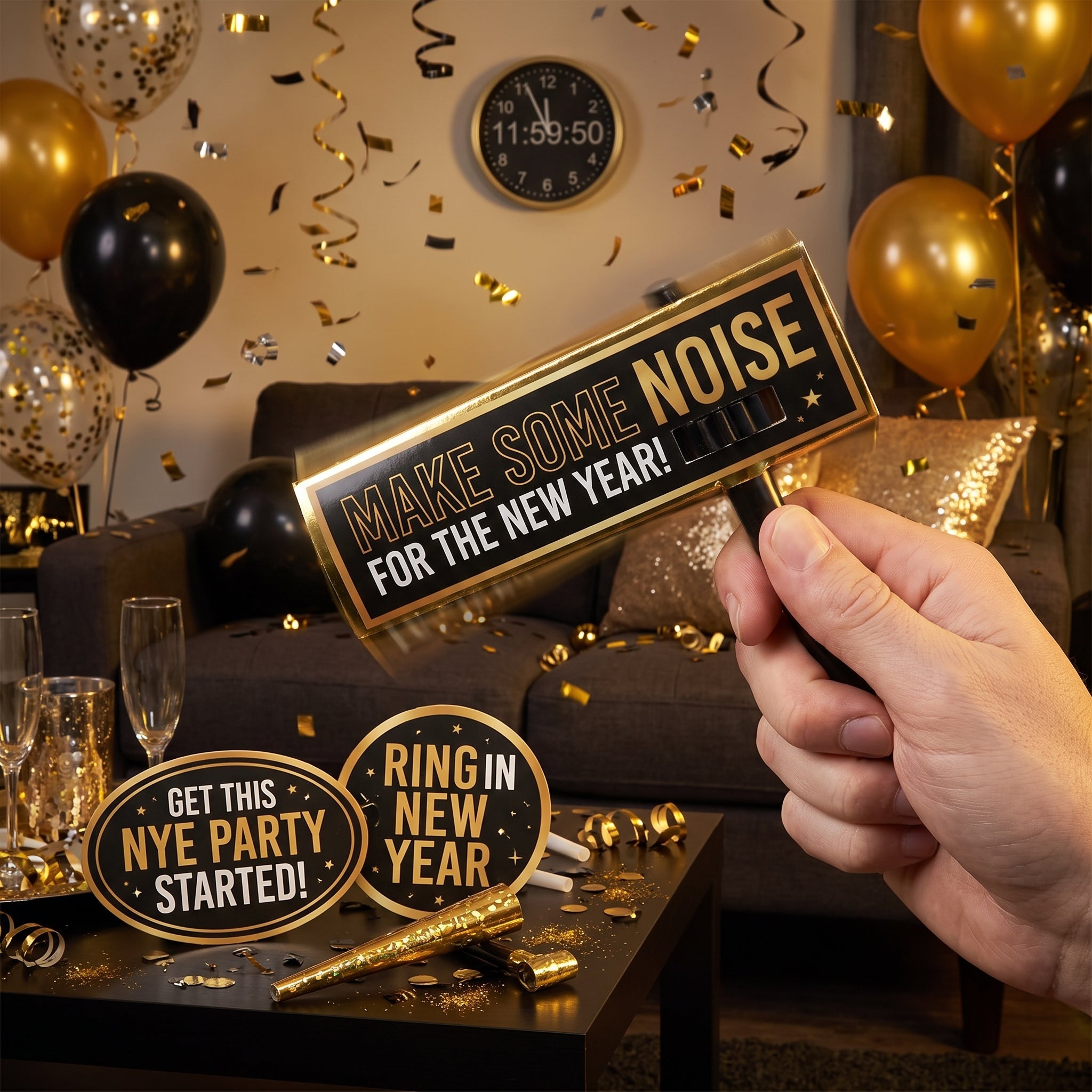 New Year's Eve Spin Noisemaker Pack